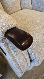 Celebrity Canterbury Grande Cloud Zero - 5 Motor with Head & Lumbar Riser Recliner with Mahogany Knuckles in Eden Softcloth