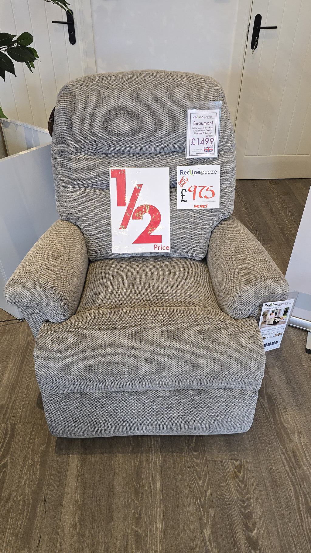 Sherborne Baumont Petite Dual Motor Riser Recliner with Electric Headrest & Lumbar