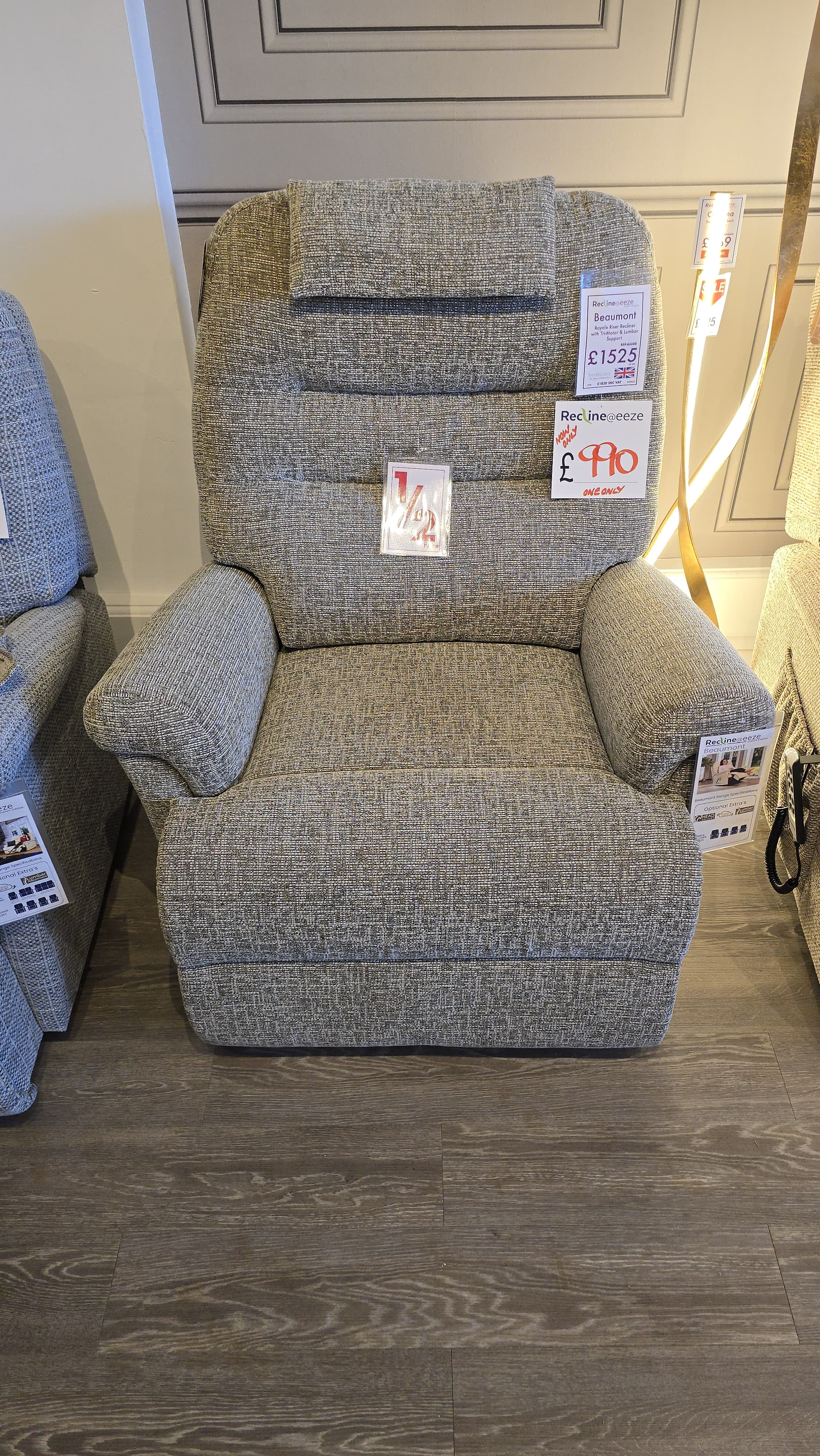 Sherborne Beaumont Royale Riser Recliner with Tri-Motor & Lumbar Support