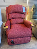 Sherborne Malham Classic Cloud Comfort Riser Recliner with Light Oak Knuckles in Adriatic Softcloth