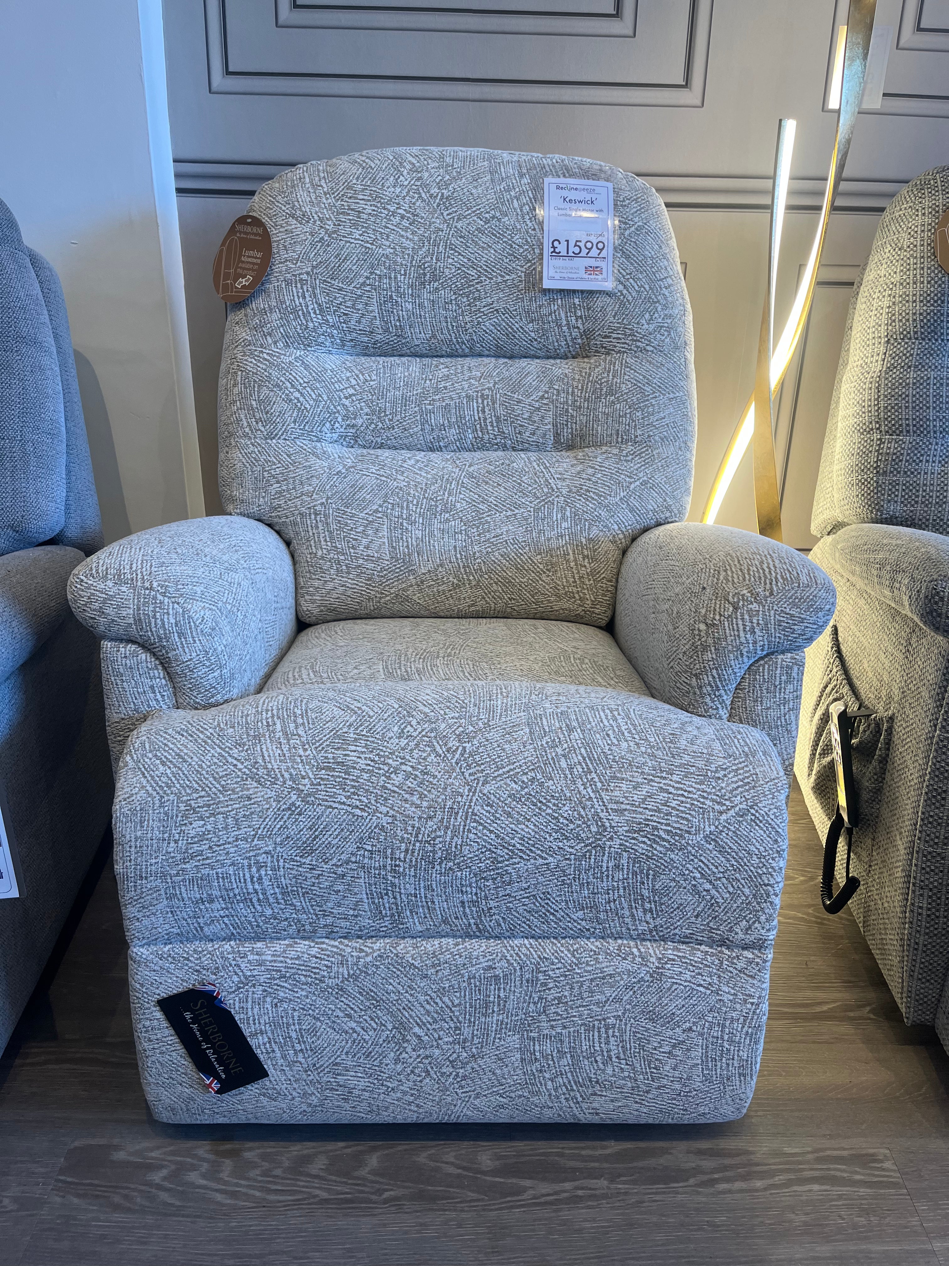 Sherborne Keswick Classic Motor with Lumbar Riser Recliner