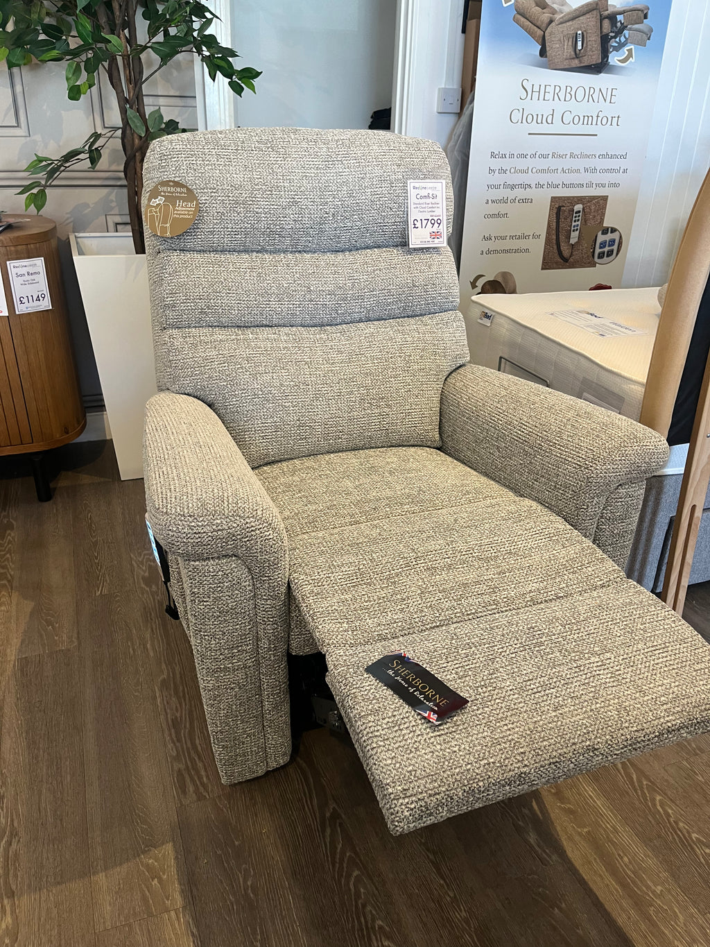 Sherborne Comfi-Sit Standard Riser Recliner with Cloud Comfort inc Electric Lumbar