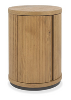 San Remo Rustic Oak Round Lamp Table