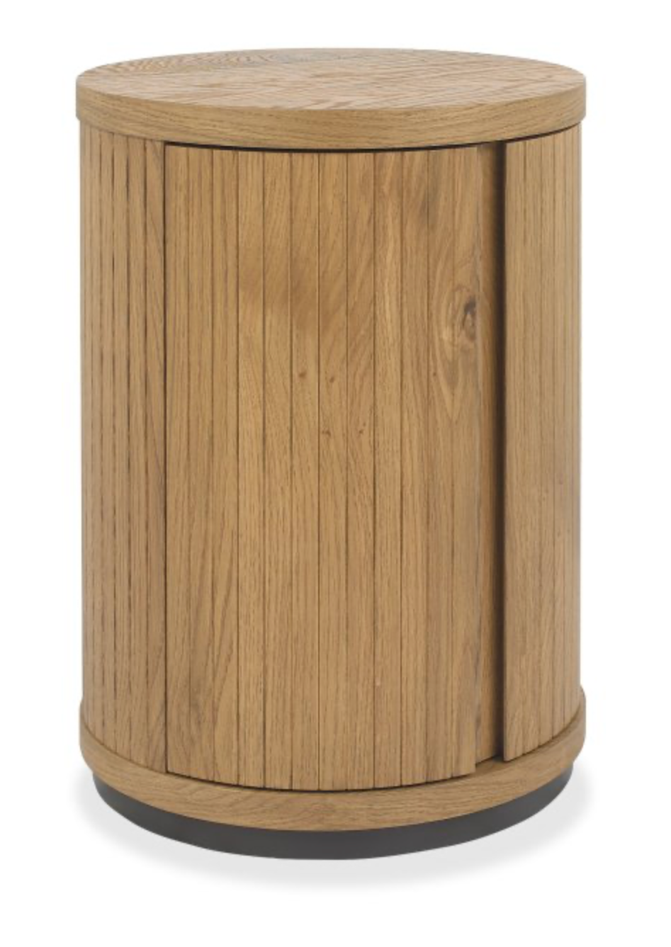 San Remo Rustic Oak Round Lamp Table