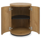 San Remo Rustic Oak Round Lamp Table