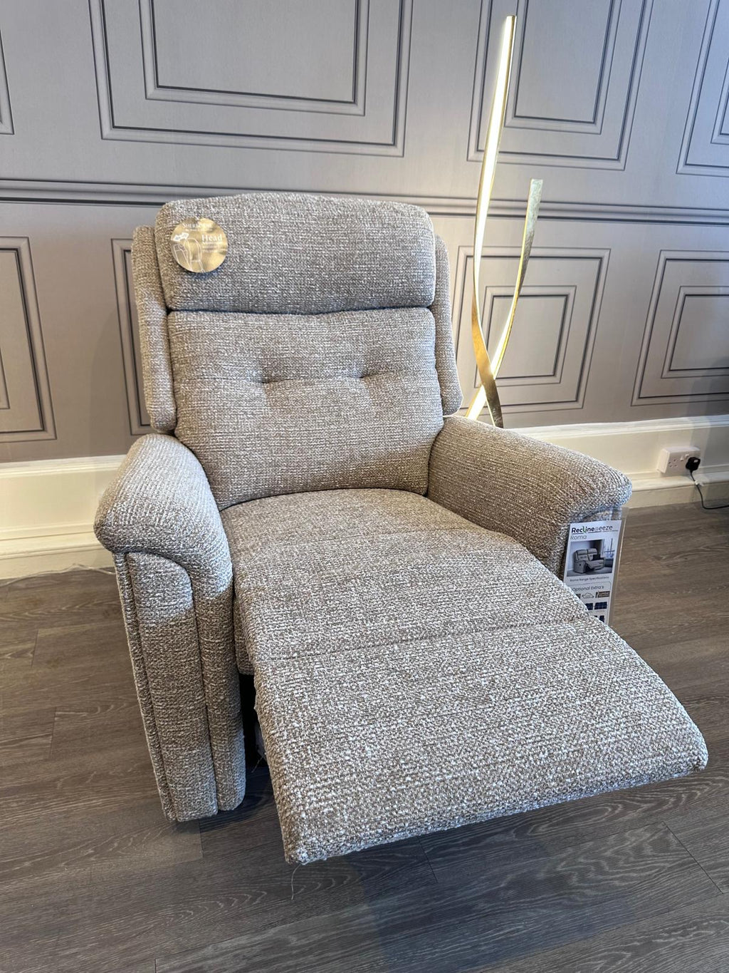 Sherborne Roma Standard Dual Motor Riser Recliner with Electric Headrest & Lumbar in Valencia Fabric