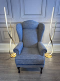 Sherborne Salisbury Low Seat Fireside Chair with Dark Queen Anne Legs