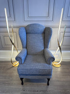 Sherborne Salisbury Low Seat Fireside Chair with Dark Queen Anne Legs