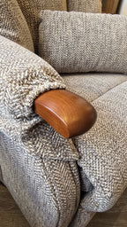 Celebrity Canterbury Petite Cloud Zero Riser Recliner with Teak Knuckles in Dalby Softcloth