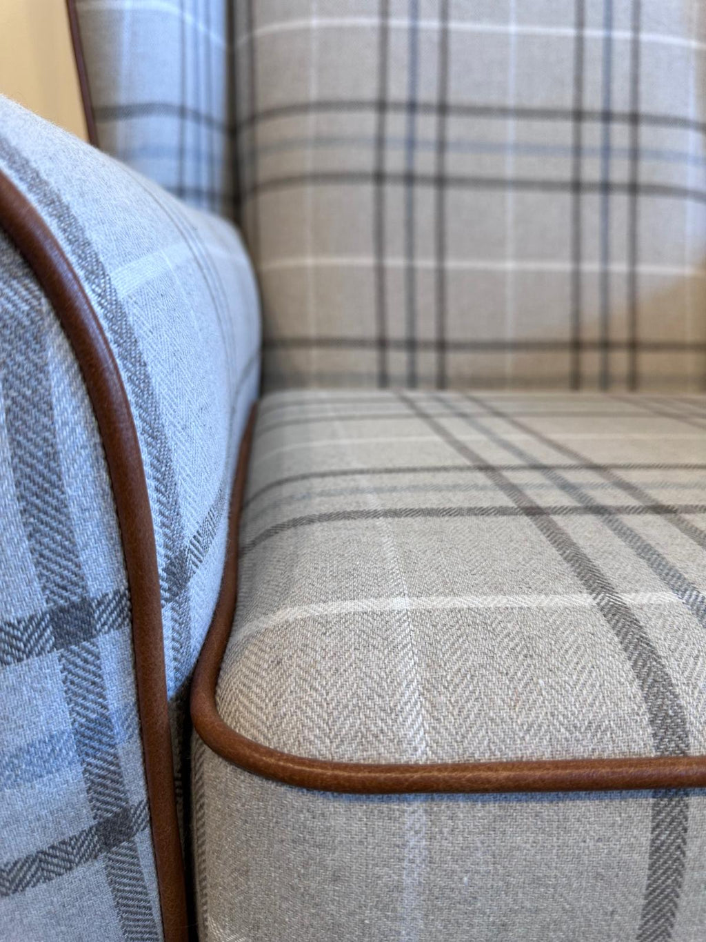 Vale Bridgecraft Haworth Self Piped Petite Wing Chair with Plain Back